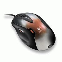 Logitech G5 Laser Mouse- Silver/Black/Rust